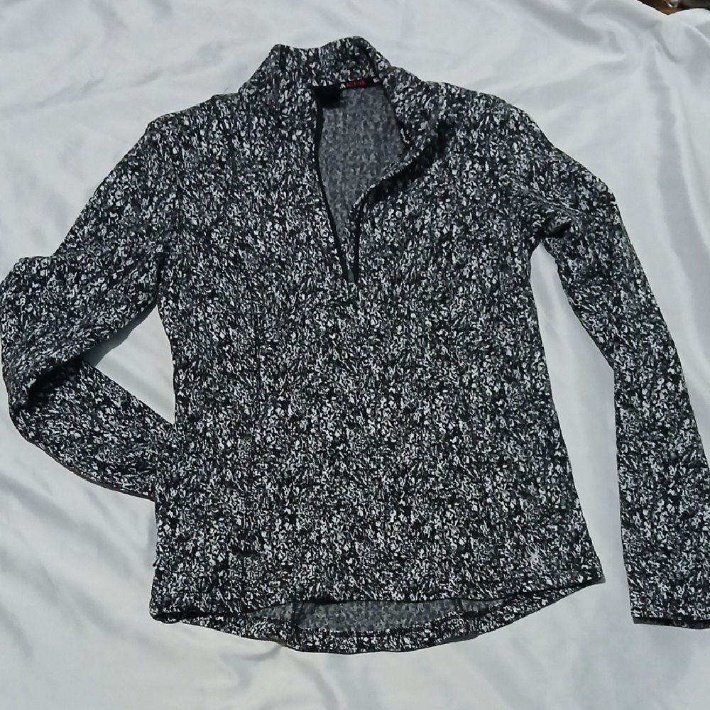 Black and White Long Sleeve Top/ Sweater
